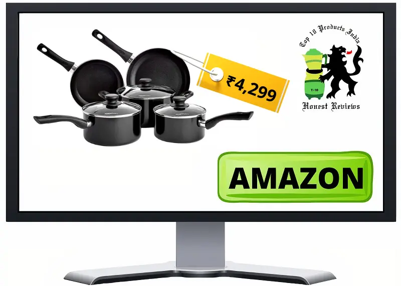 AmazonBasics Non-Stick 5-Piece Cookware Set