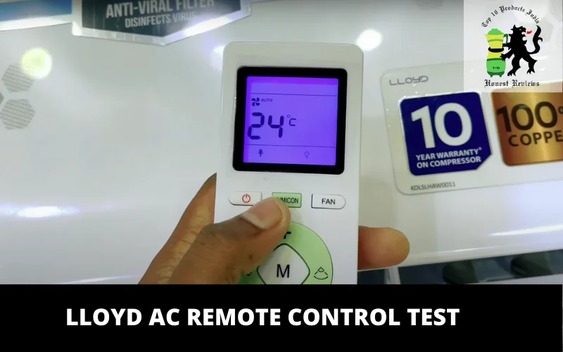 Lloyd AC remote control test