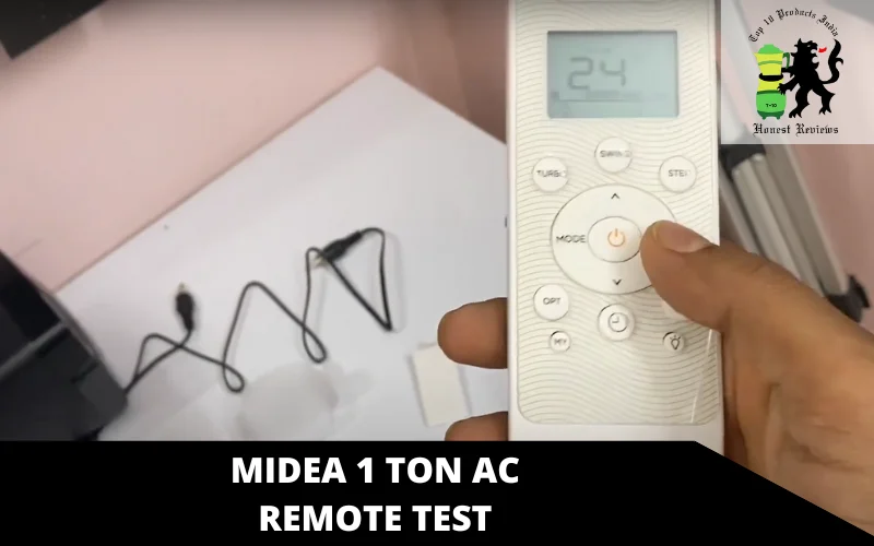 Midea 1 Ton AC remote test