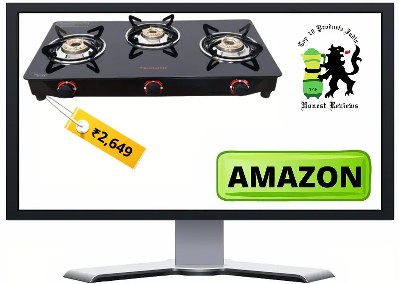 Butterfly Smart Glass 3 Burner Stove