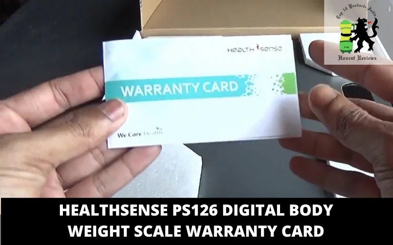 HealthSense PS126 Digital Body Weight Scale warranty card