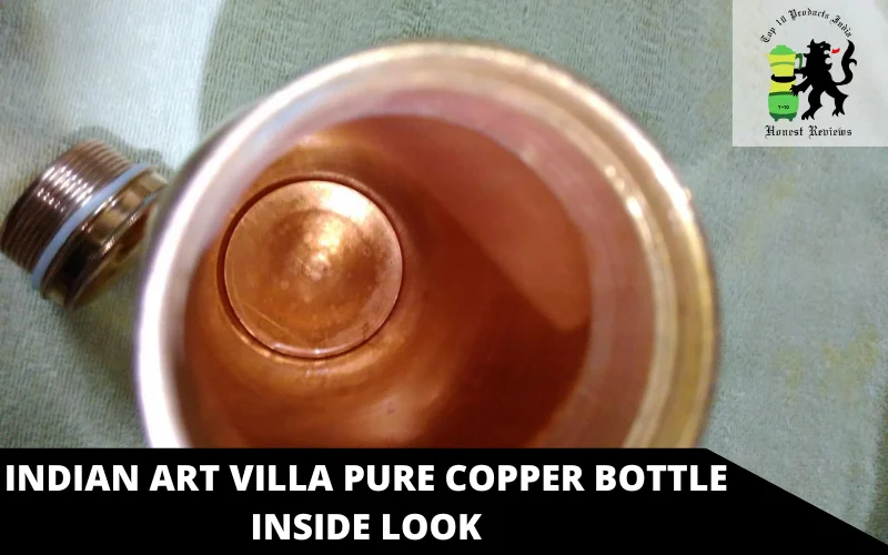 Indian Art Villa Pure Copper Bottle inside look