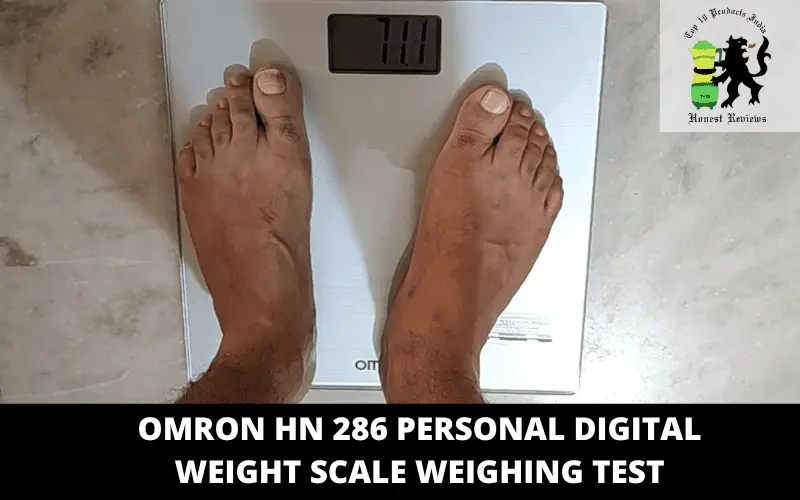 Omron HN 286 Personal Digital Weight Scale Weighing test