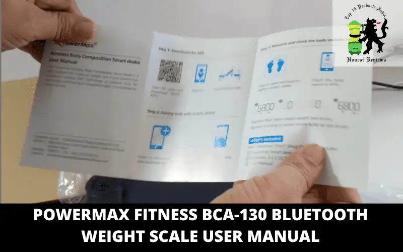 Powermax Fitness BCA-130 Bluetooth Weight Scale user manual