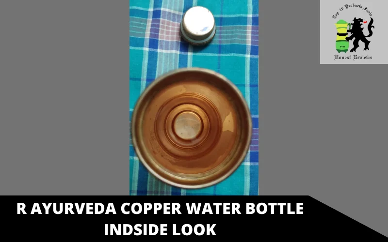 R Ayurveda Copper Water Bottle indside look