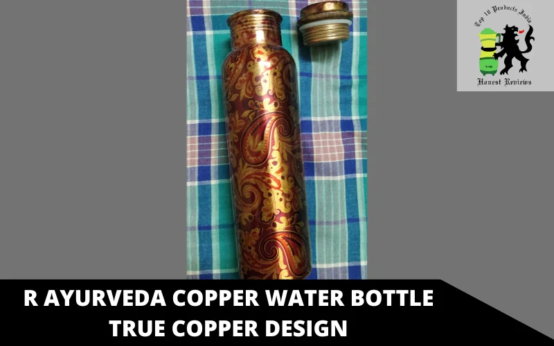 R Ayurveda Copper Water Bottle true copper design