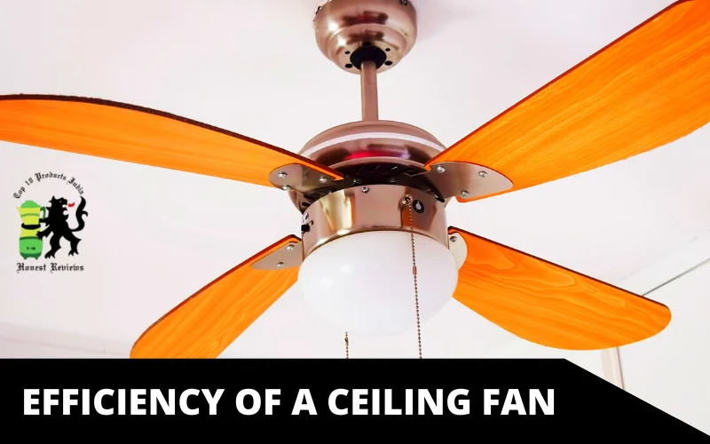 Efficiency of a ceiling fan