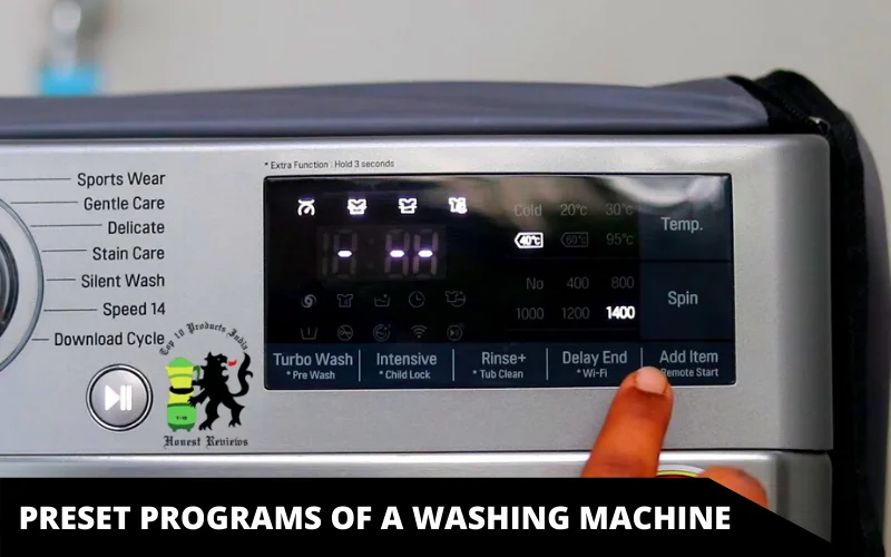 Preset Programs of a washing machine