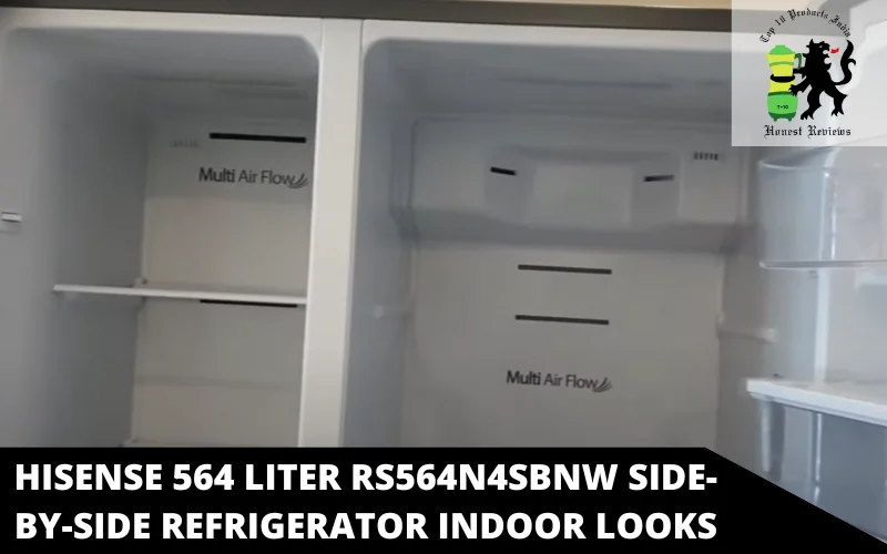 Hisense 564 Liter RS564N4SBNW Side-By-Side Refrigerator indoor looks