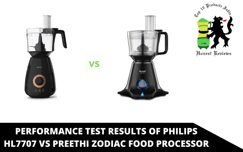 Performance Test Results of Philips HL7707 vs Preethi Zodiac Food Processor