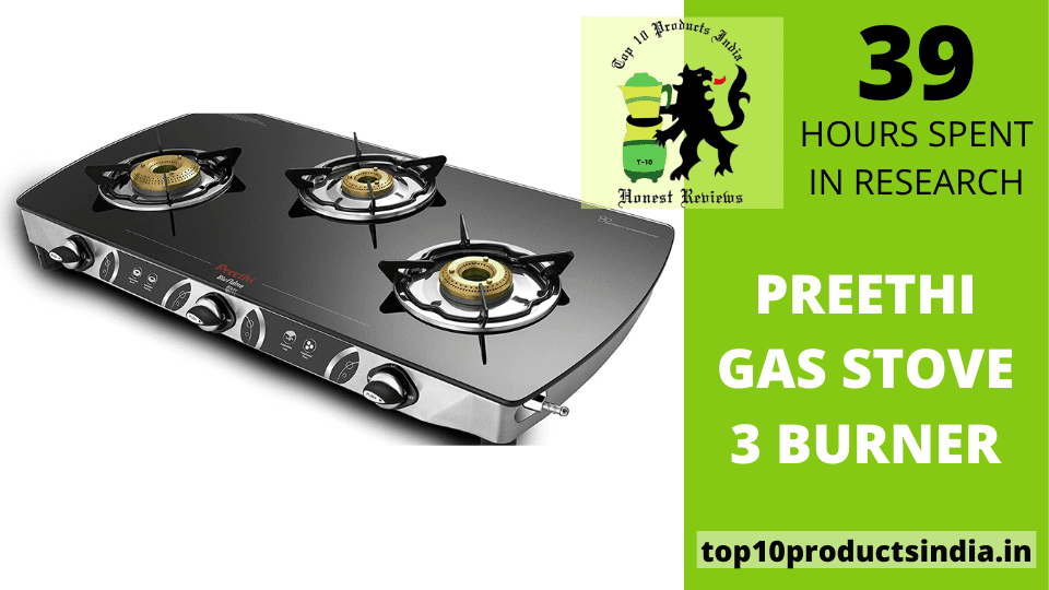 preethi three burner gas stove price