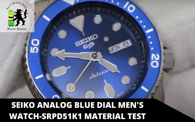 Seiko Analog Blue Dial Men's Watch-SRPD51K1 Material test