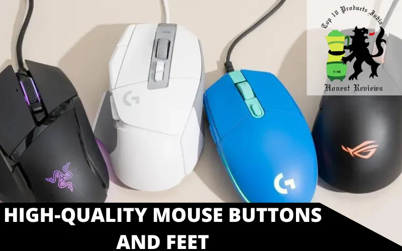 High-quality mouse buttons and feet
