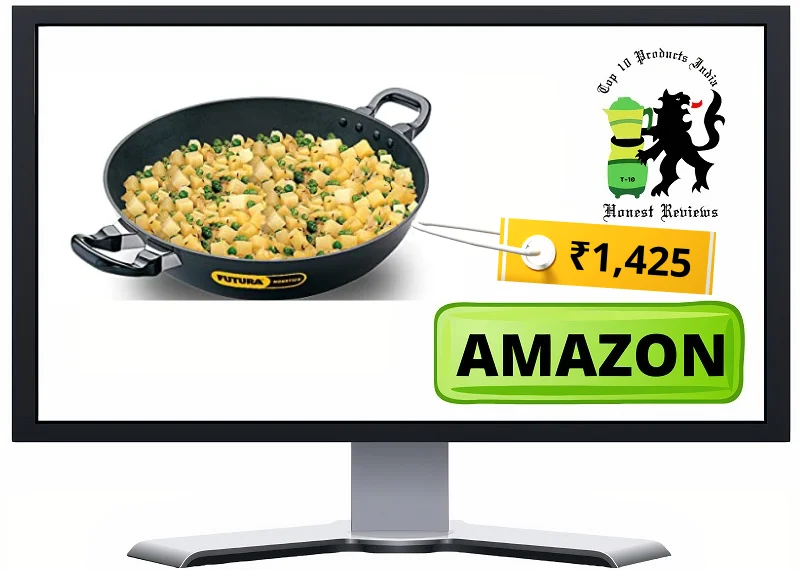 Hawkins Futura Non-Stick Deep Fry Pan or Kadai