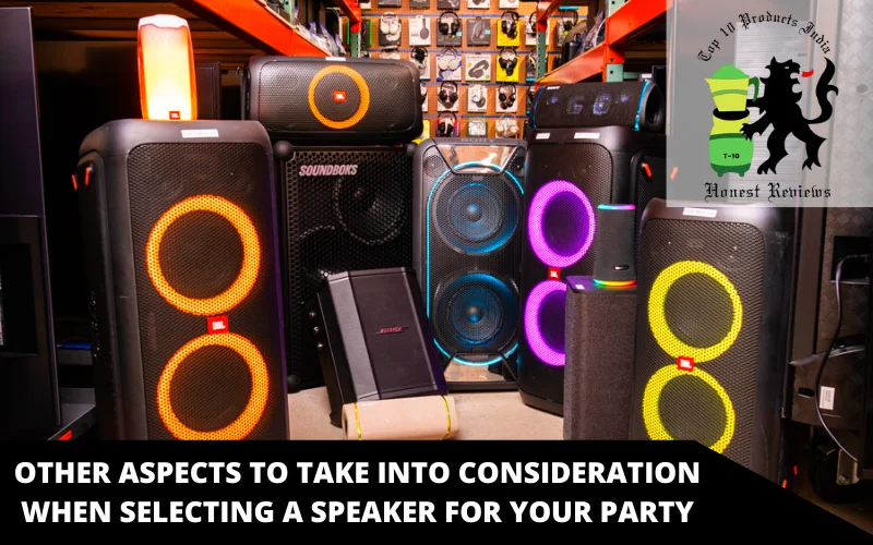 Other aspects to take into consideration when selecting a speaker for your party