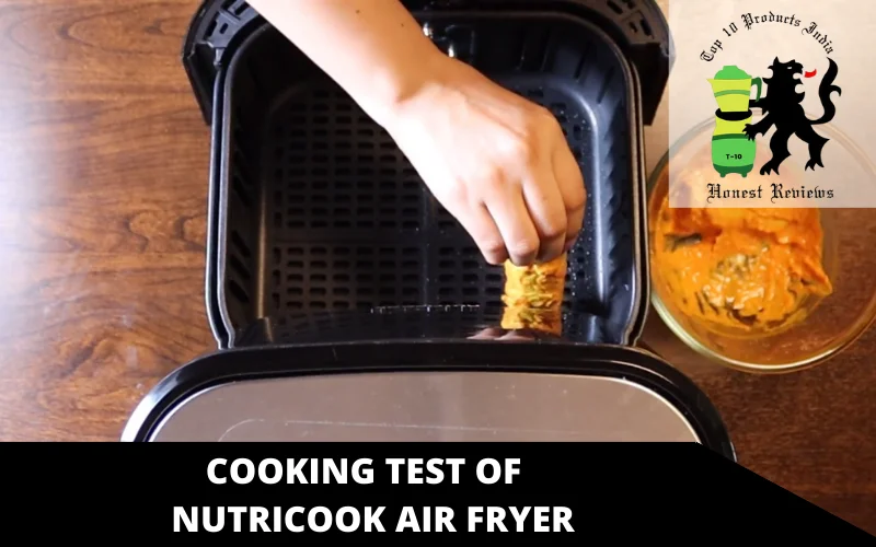 Cooking test of nutricook air fryer