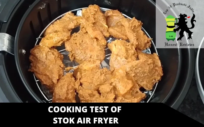 Cooking test of stok air fryer