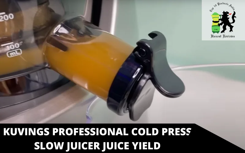 Kuvings Professional Cold Press Slow Juicer juice yield
