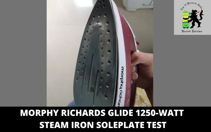 Morphy Richards Glide 1250-Watt Steam Iron soleplate test