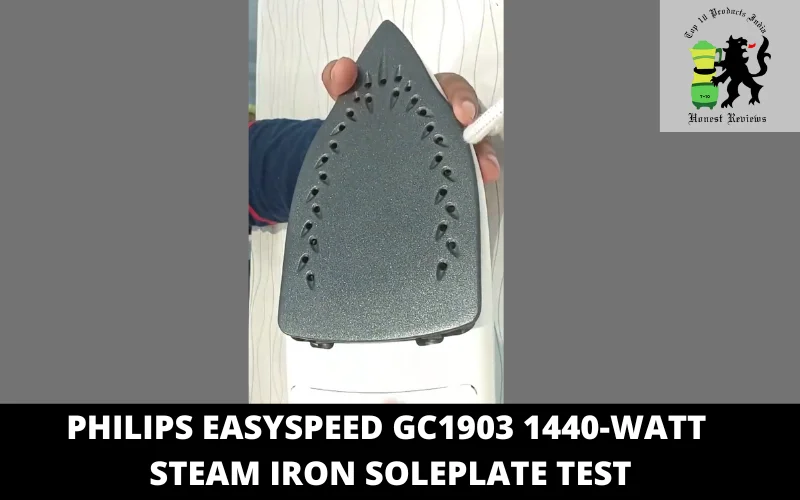 Philips EasySpeed GC1903 1440-Watt Steam Iron soleplate test