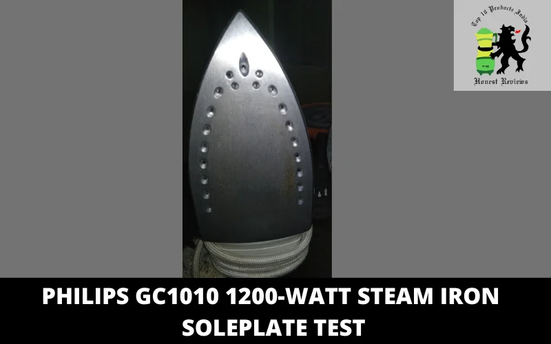 Philips GC1010 1200-Watt Steam Iron soleplate test