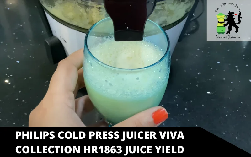 Philips cold Press Juicer Viva Collection HR1863 juice yield