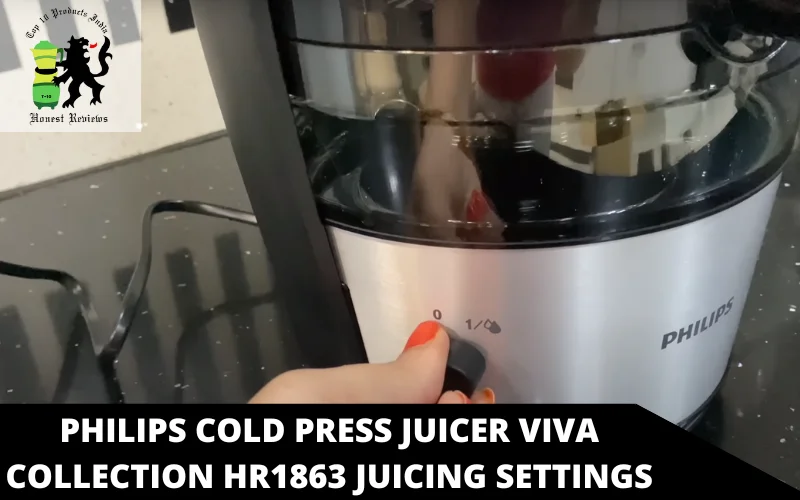 Philips cold Press Juicer Viva Collection HR1863 juicing settings